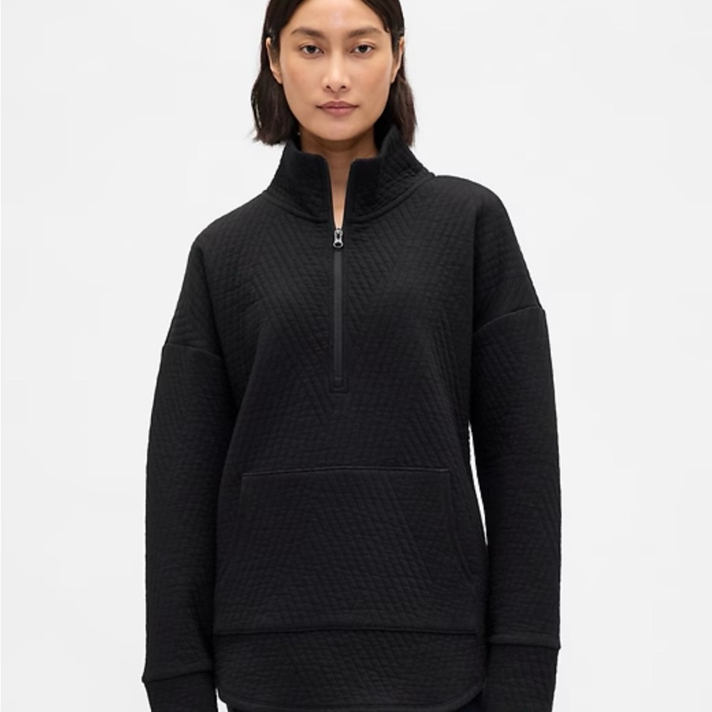 GapFit Quilted Jacquard Half-Zip Pullover
